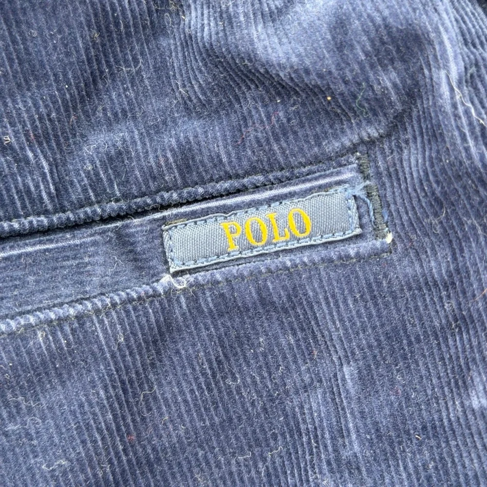 Polo Ralph Lauren Shorts Mens XL Navy Blue Classic Fit Corduroy Belted 6
